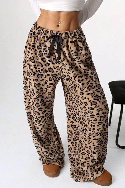 Leopard Wide Leg Pants for Women - Stylish and Trendy - Selvanelle