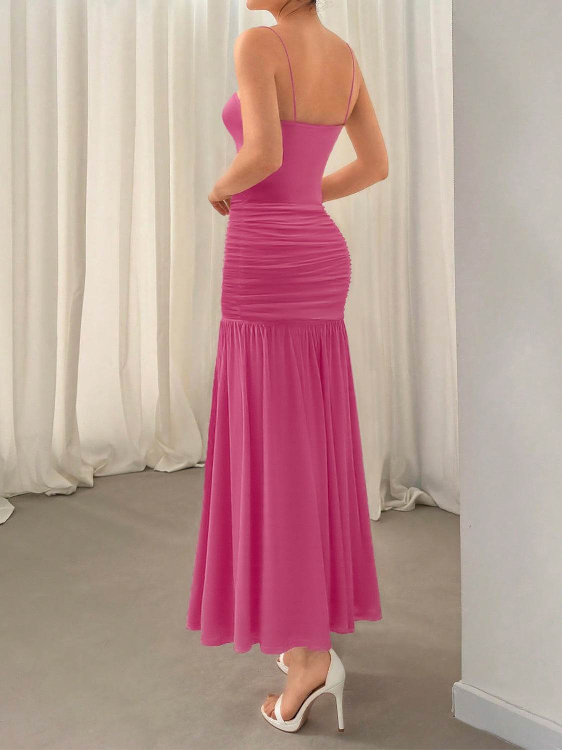 Ruched Maxi Cami Dress - Selvanelle