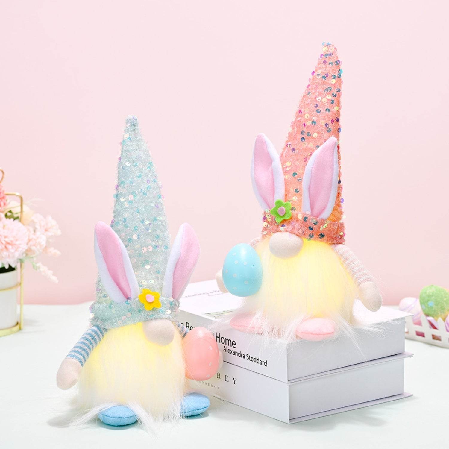 Easter Sequin Pointed Hat Faceless Gnome - Selvanelle