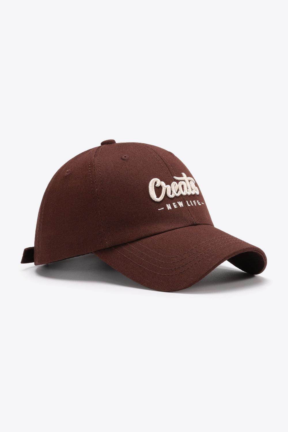 CREATE NEW LIFE Adjustable Cotton Baseball Cap for All Sizes - Selvanelle