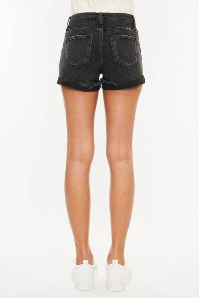 Kancan High Waist Distressed Denim Shorts for Women - Selvanelle
