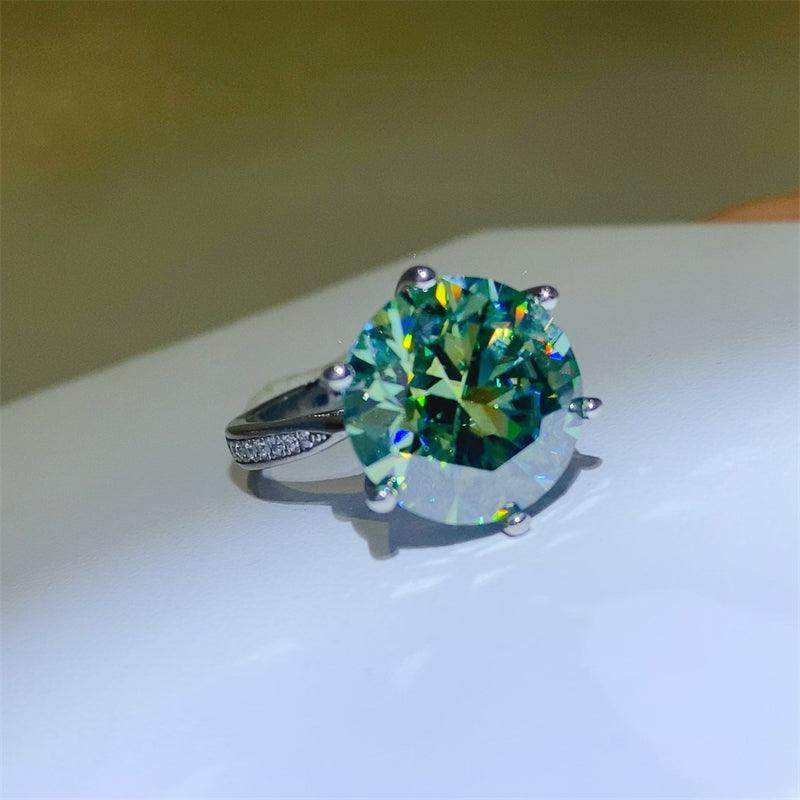 10 Carat Moissanite 925 Sterling Silver Ring for Women - Selvanelle