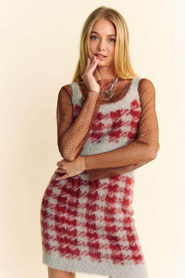 Davi & Dani Scoop Neck Wide Strap Top and Skirt Sweater Set - Selvanelle