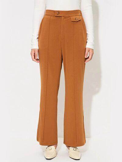 Slit Wide Leg Pants with Pockets for Effortless Style - Selvanelle