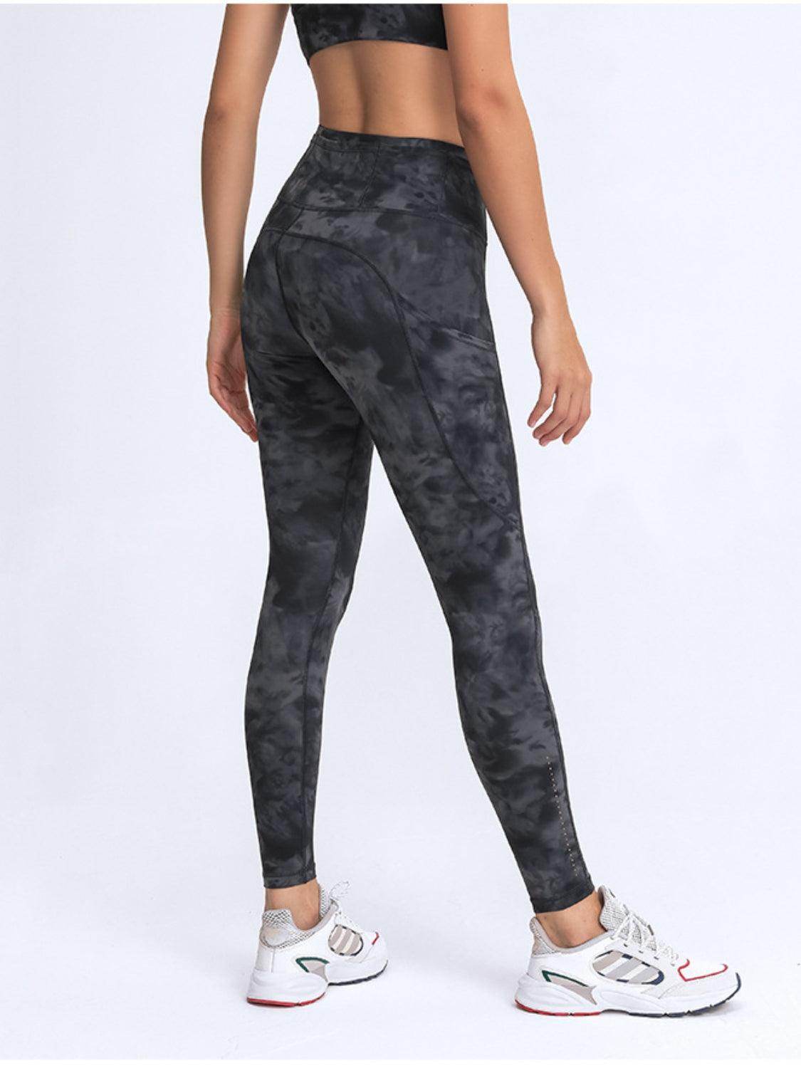 Millennia Wide Waistband Leggings with Pockets for Women - Selvanelle