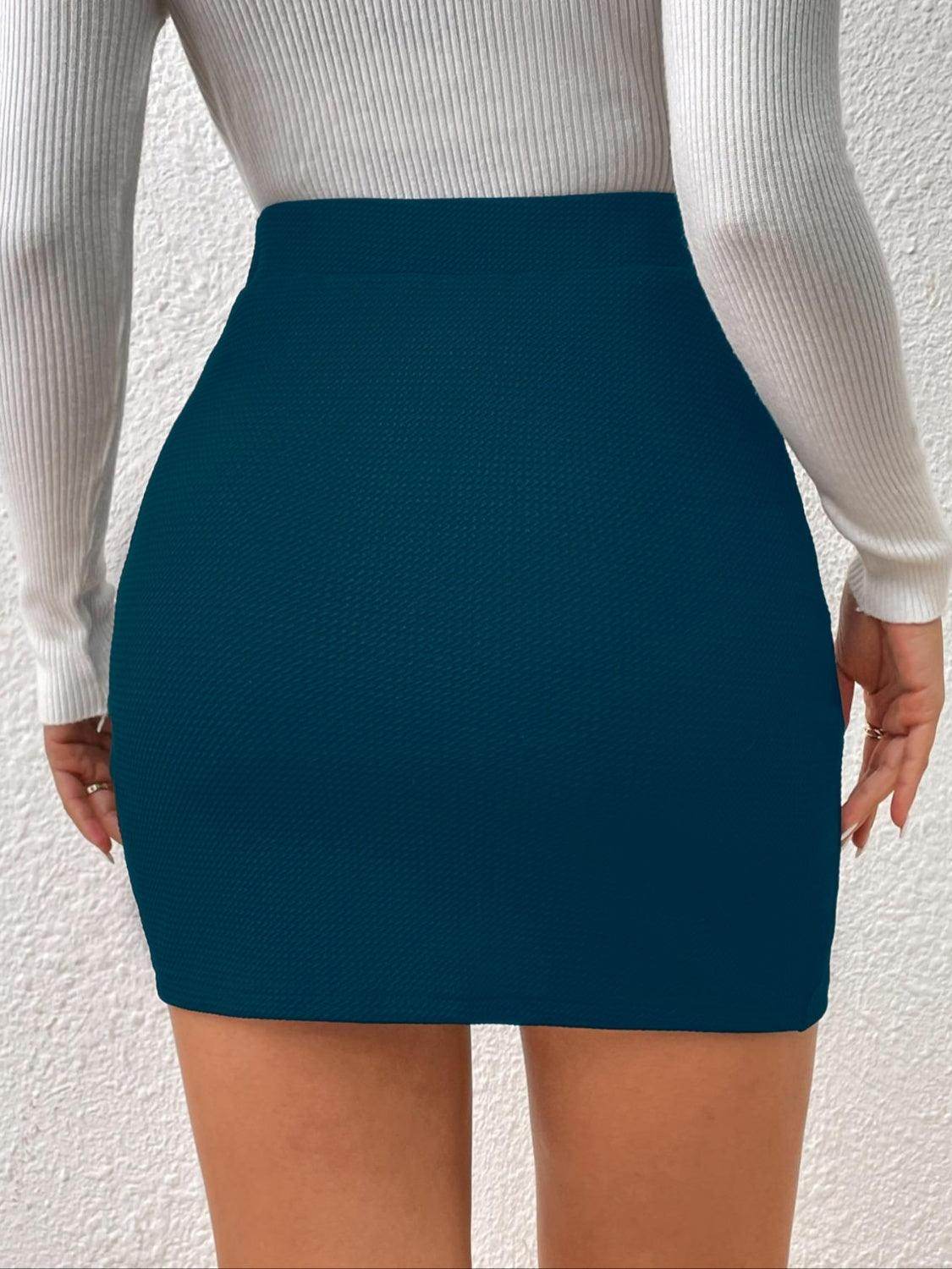 Honey Ruched Elastic Waist Skirt for Women Stylish Fit - Selvanelle