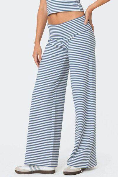 Stylish Striped Wide Leg Pants for Comfortable Fashion - Selvanelle