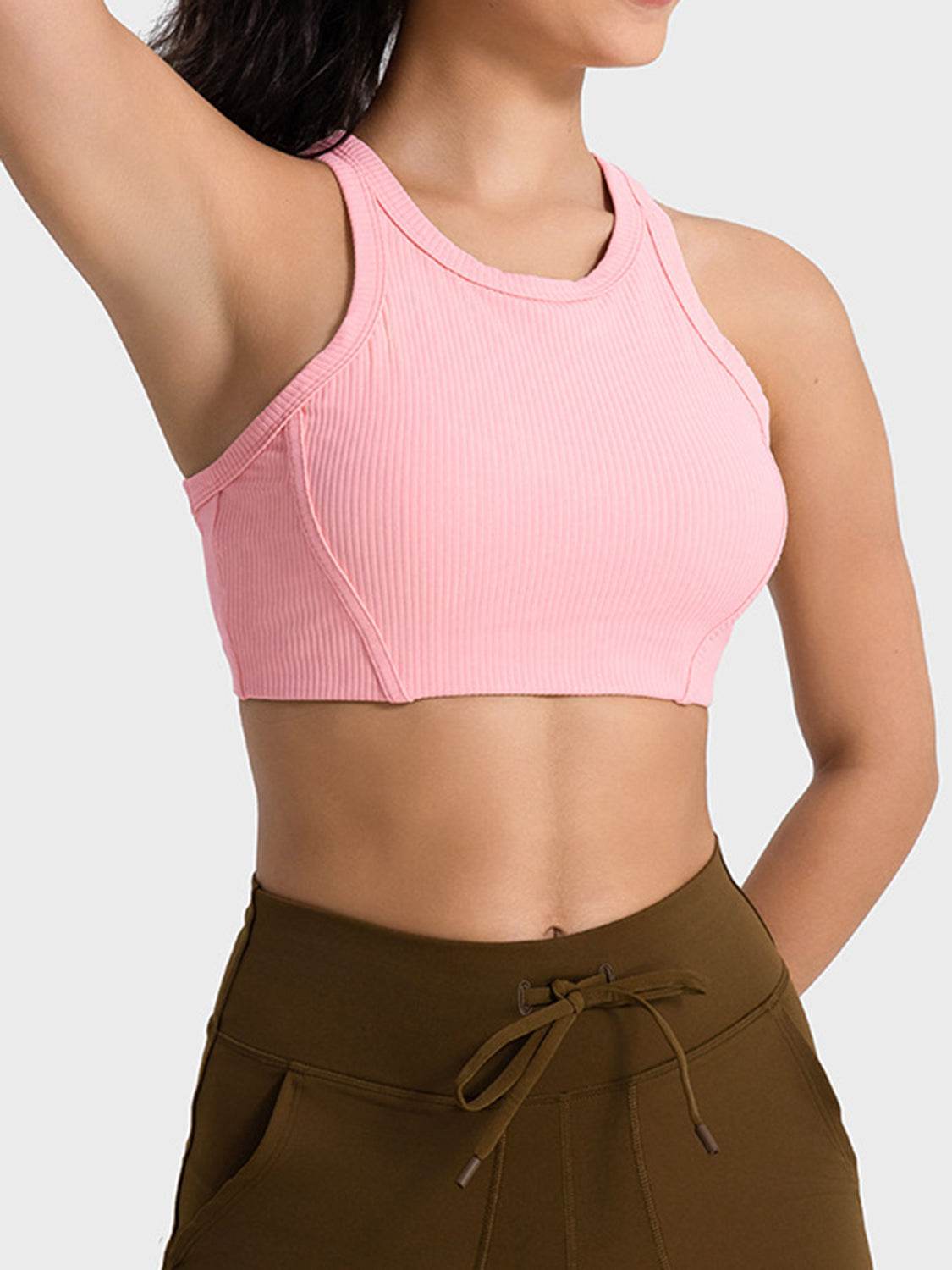 Millennia Wide Strap Cropped Sport Tank - Selvanelle