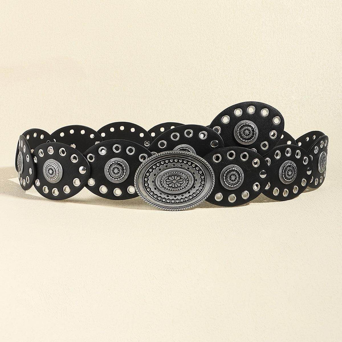 Stylish Oval PU Belt for Men and Women Casual Wear - Selvanelle