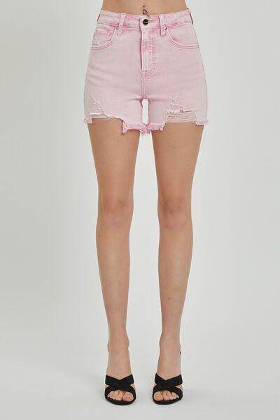 RISEN High Rise Distressed Denim Shorts for Summer Style - Selvanelle