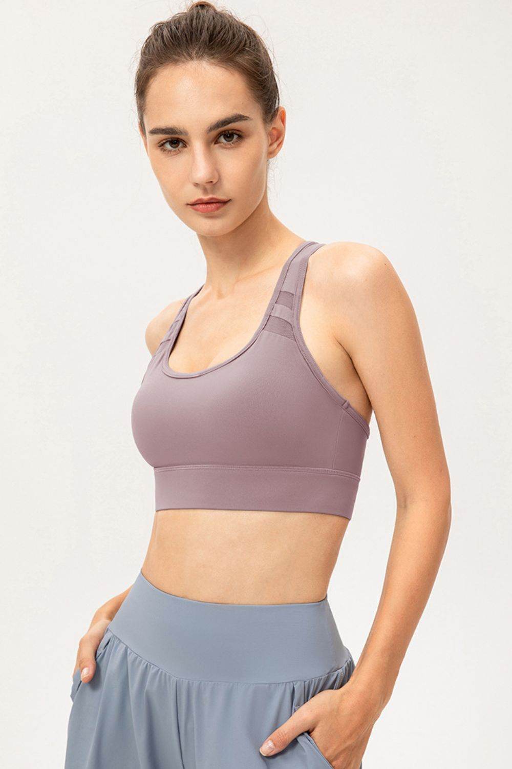 Scoop Neck Long Sports Bra - Selvanelle