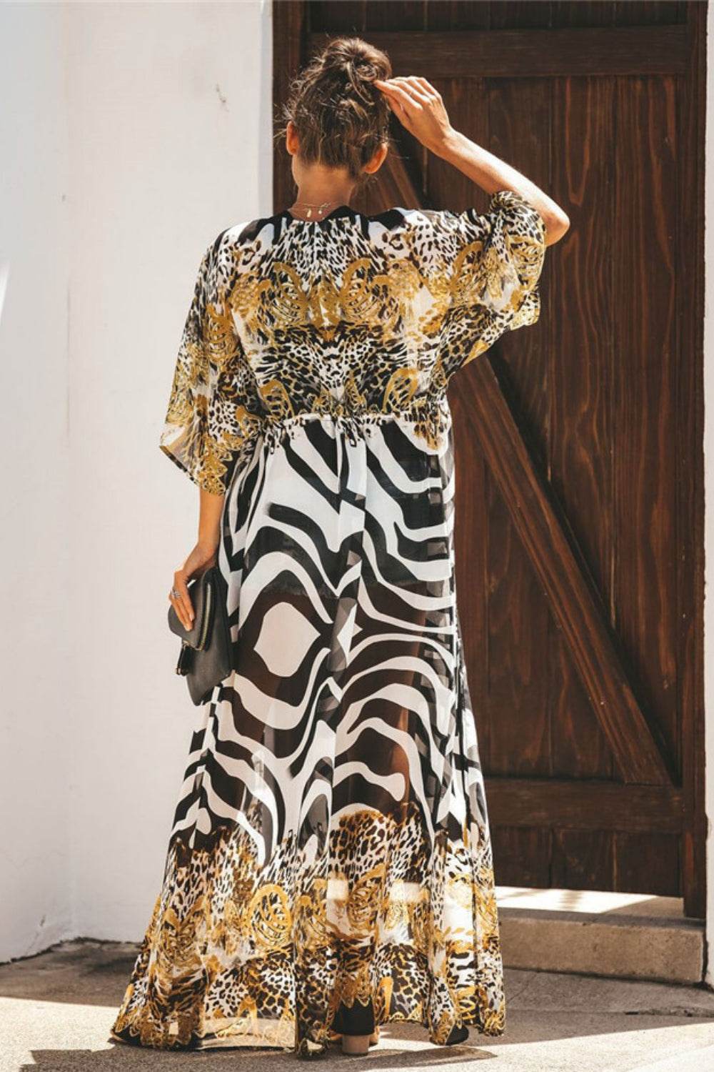 Open Front Leopard Cover-Up - Selvanelle