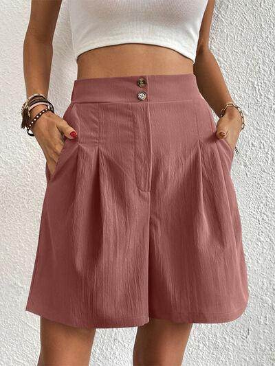 High Waist Shorts with Pockets for Women Fashion - Selvanelle