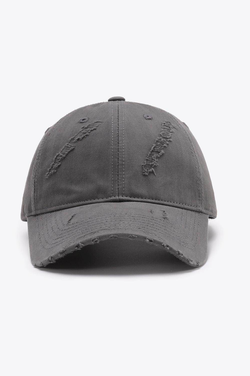 Distressed Adjustable Baseball Cap for Casual Style - Selvanelle