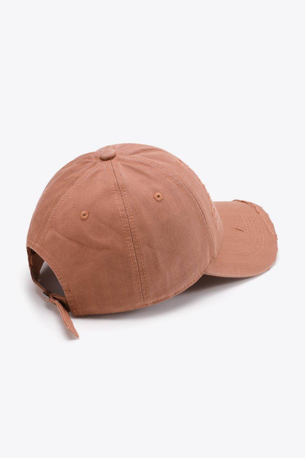 Distressed Adjustable Baseball Cap for Casual Style - Selvanelle