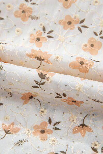 Frill Printed Notched Short Sleeve Blouse for Women - Selvanelle