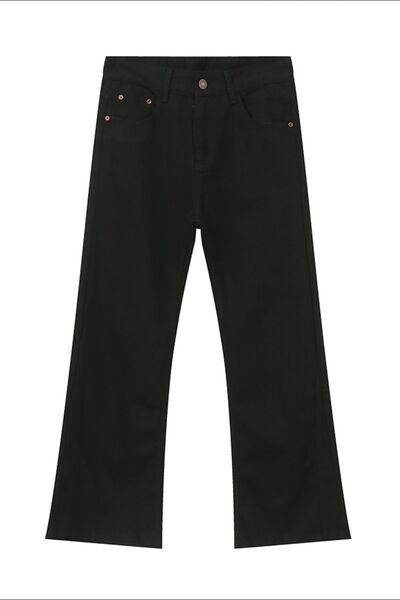 Stylish Mid Rise Jeans with Pockets for Everyday Wear - Selvanelle