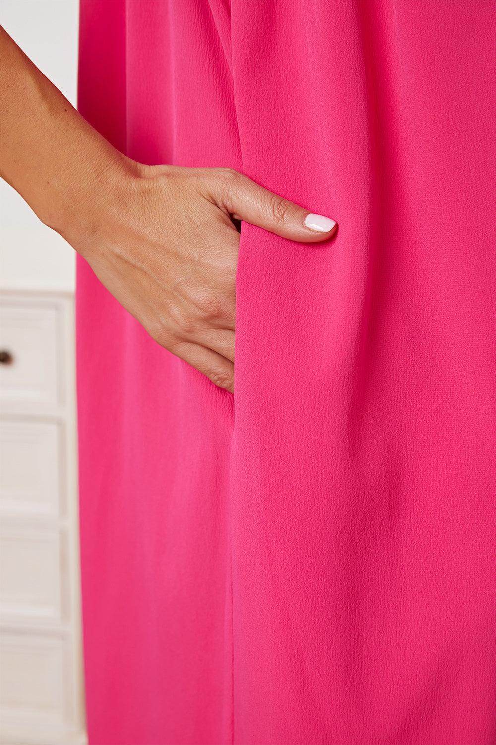 Double Take Full Size Ruffle Trim Tie Back Cami Jumpsuit - Selvanelle