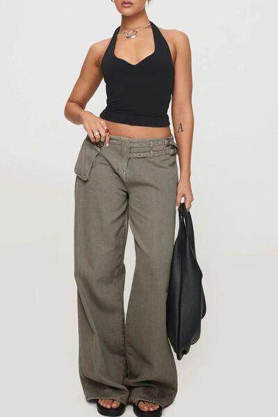 Stylish Wide Leg Jeans with Pockets for Everyday Wear - Selvanelle