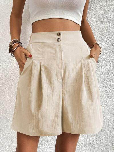 High Waist Shorts with Pockets for Women Fashion - Selvanelle