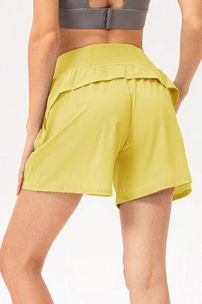 Pocketed Elastic Waist Active Shorts for Comfort and Style - Selvanelle
