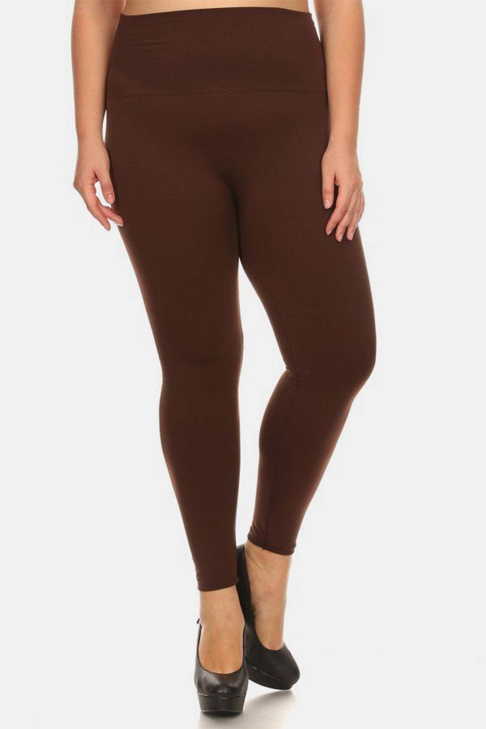 Yelete Full Size Seamless Fleece Lined Leggings for Women - Selvanelle