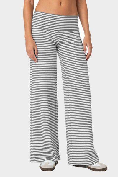 Stylish Striped Wide Leg Pants for Comfortable Fashion - Selvanelle
