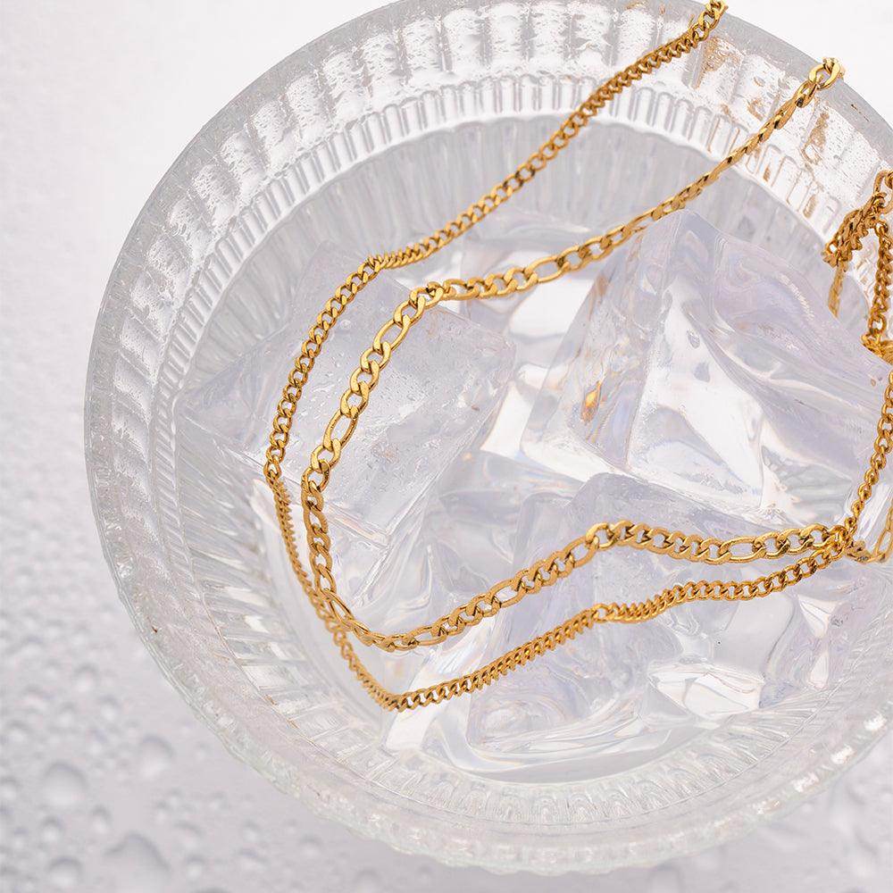 Stainless Steel Double-Layered Necklace for Elegant Style - Selvanelle