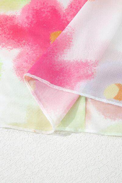 Printed Round Neck Short Sleeve Blouse for Women Fashion - Selvanelle