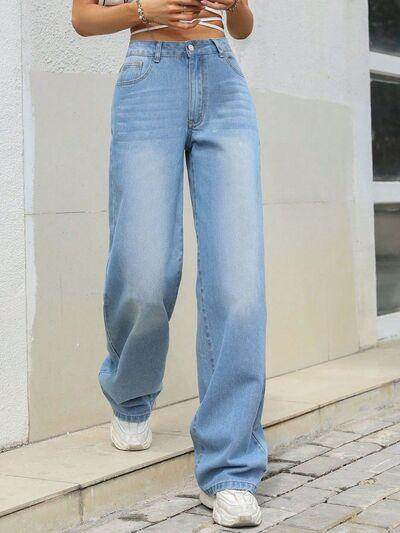 Mid Rise Wide Leg Jeans for Effortless Style and Comfort - Selvanelle