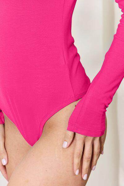 Basic Bae Full Size Round Neck Long Sleeve Bodysuit for All - Selvanelle