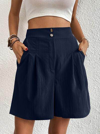 High Waist Shorts with Pockets for Women Fashion - Selvanelle
