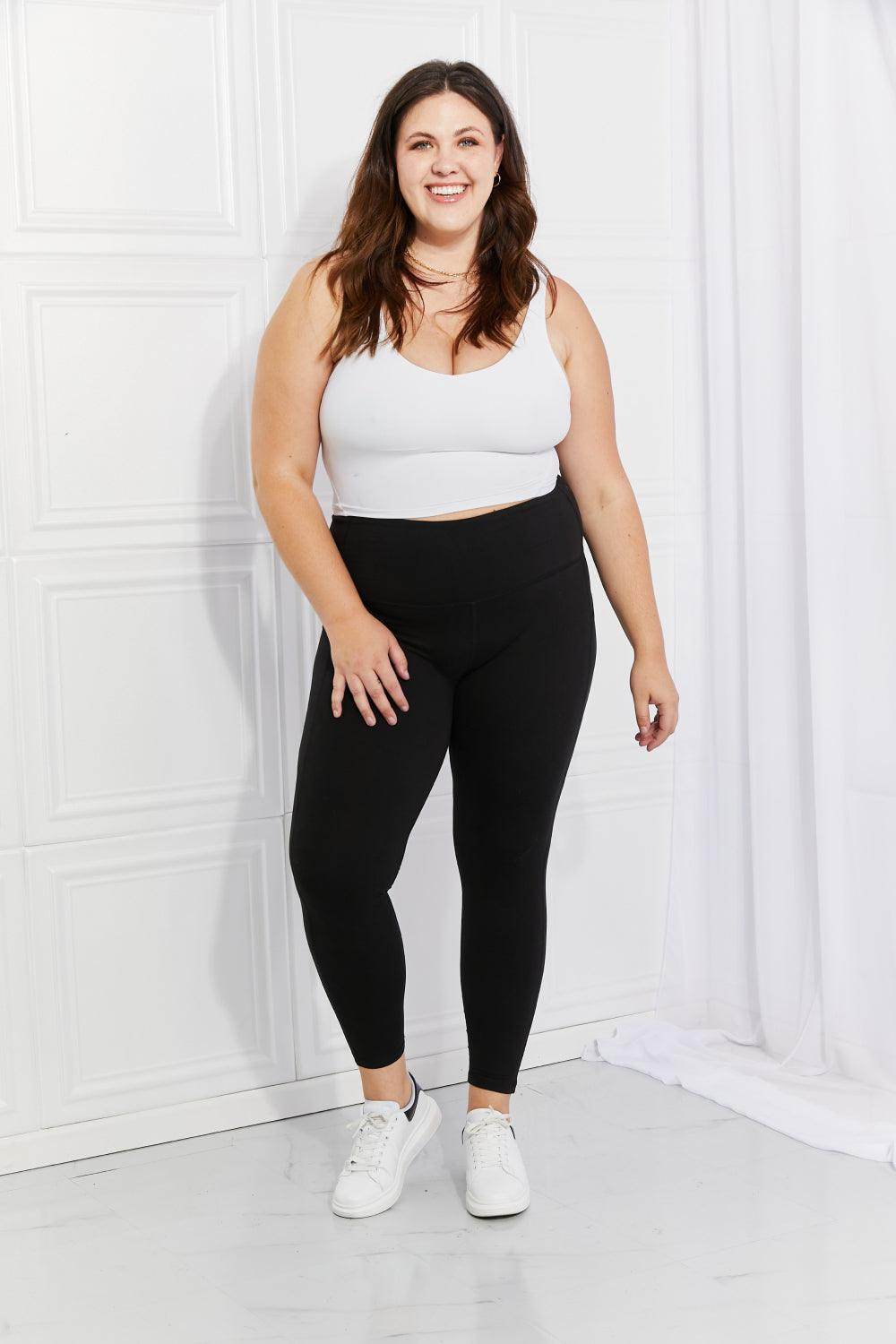 Leggings Depot Full Size Strengthen and Lengthen Reflective Dot Active Leggings - Selvanelle