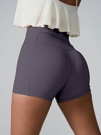 High Waist Active Shorts with Pockets for Women - Selvanelle