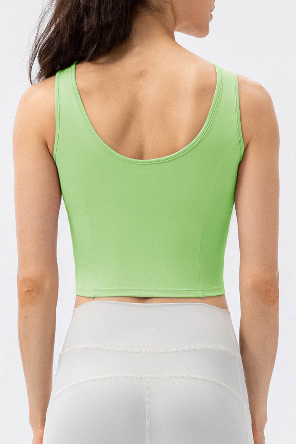 Round Neck Wide Strap Active Tank - Selvanelle