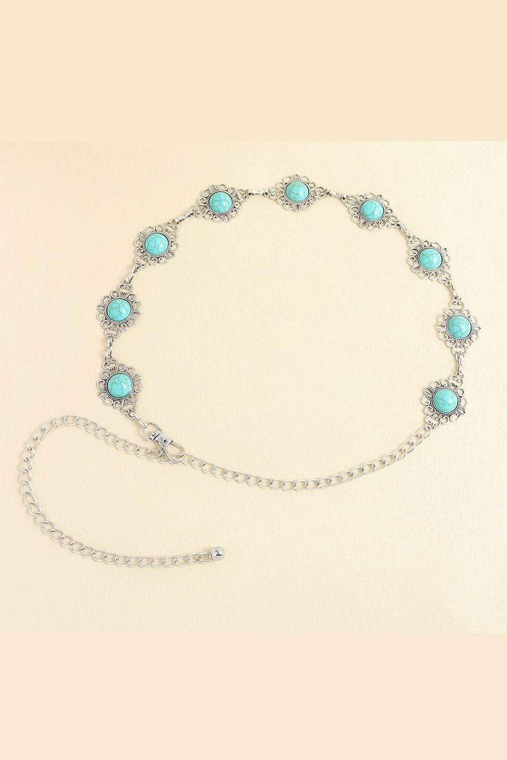 Vintage Turquoise Alloy Belt for Chic Fashion Style - Selvanelle