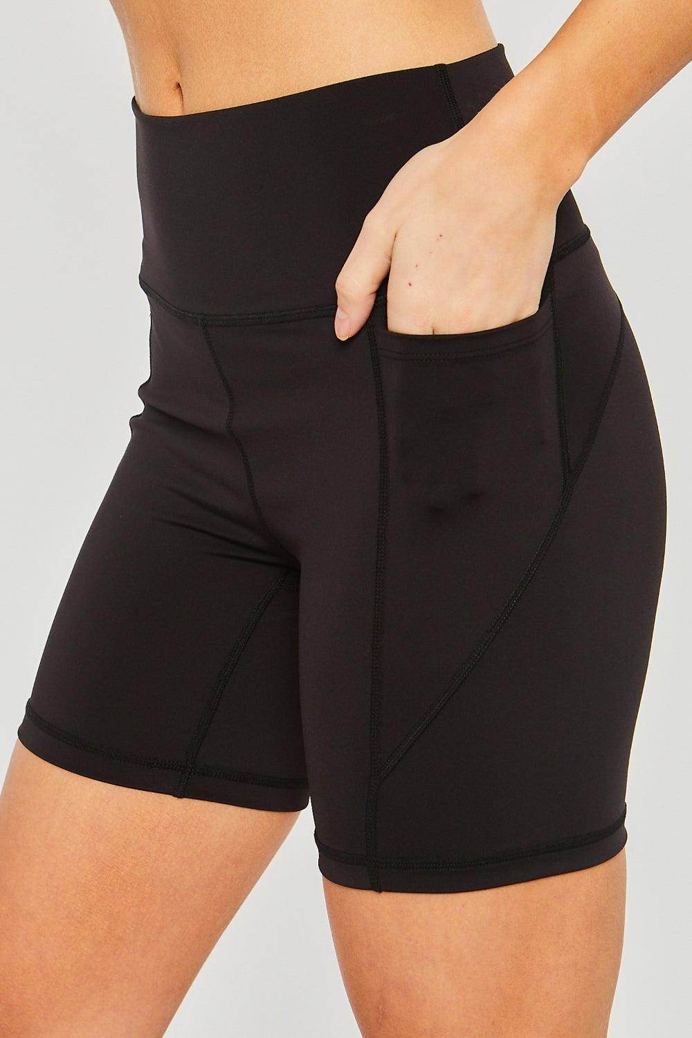 Love Tree High Waist Seam Detail Active Shorts for Women - Selvanelle