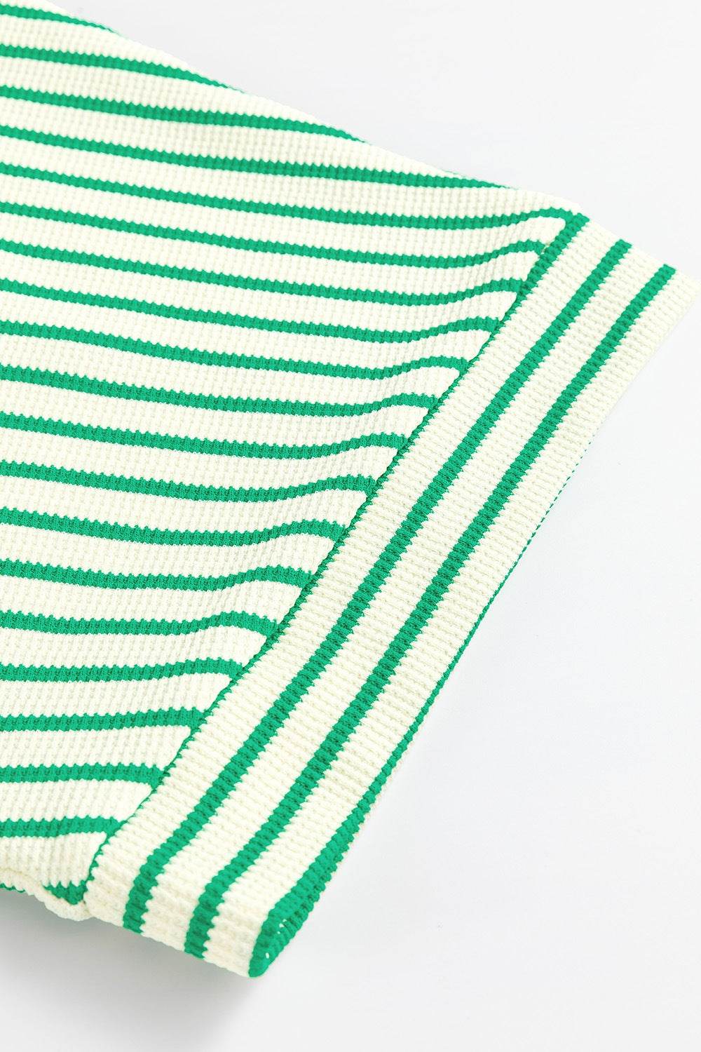Striped Half Sleeve Tie Waist Romper - Selvanelle
