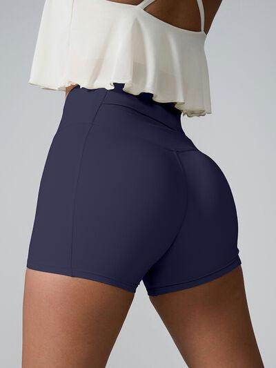 High Waist Active Shorts with Pockets for Women - Selvanelle