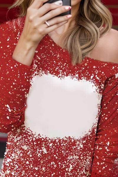 Printed One Shoulder Long Sleeve Dress for Women Fashion - Selvanelle