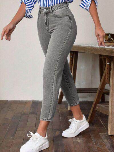 High Waist Jeans with Pockets for Women Stylish Fit - Selvanelle