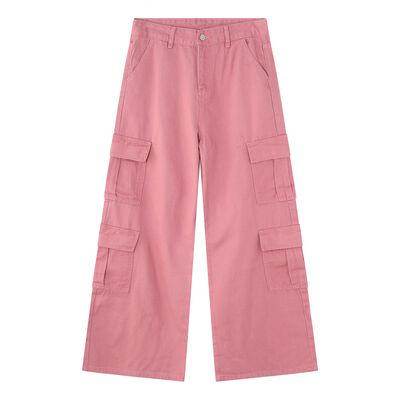 Wide Leg Cargo Jeans for Stylish Comfort and Fit - Selvanelle