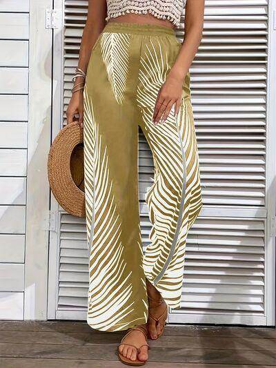 Stylish Printed Wide Leg Pants for Comfortable Fashion - Selvanelle