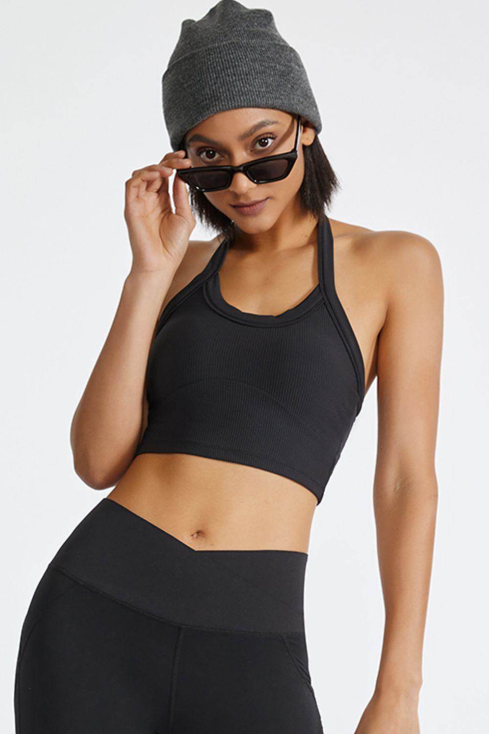 Halter Neck Active Cami for Comfortable Workout Wear - Selvanelle