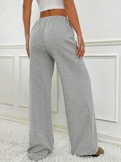 Tied Striped Wide Leg Pants for Stylish Comfort Wear - Selvanelle
