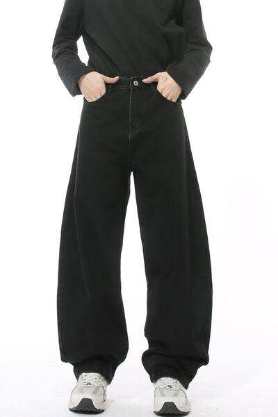 Wide Leg Jeans with Pockets for Comfortable Everyday Style - Selvanelle