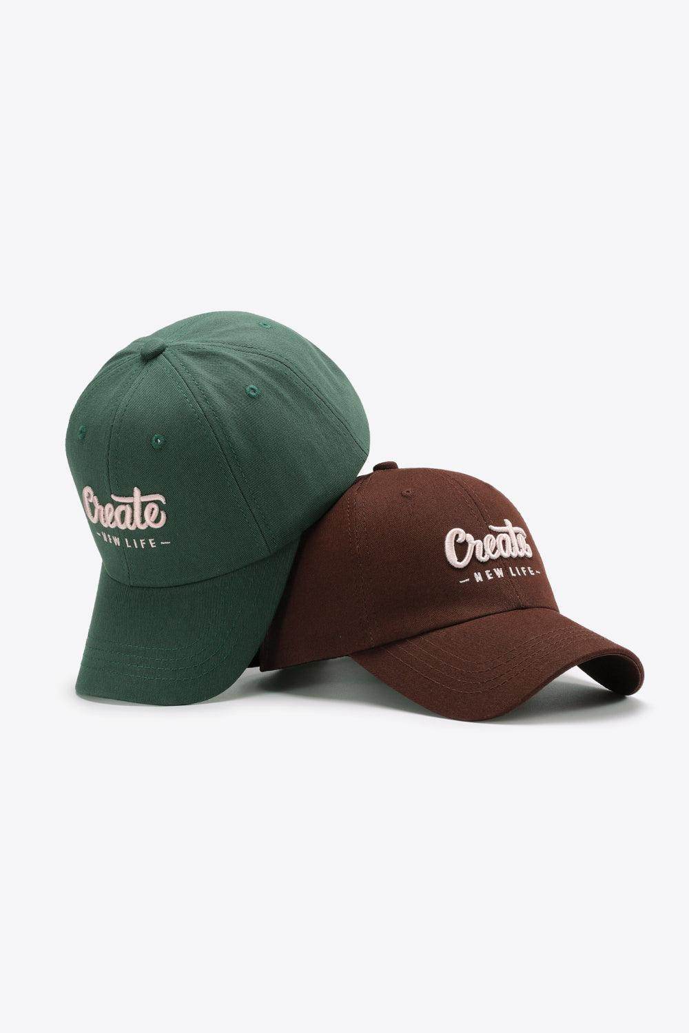 CREATE NEW LIFE Adjustable Cotton Baseball Cap for All Sizes - Selvanelle