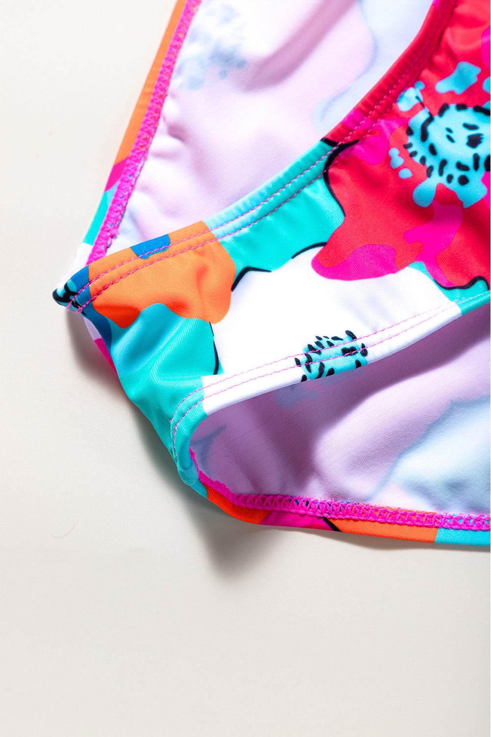 Cropped Swim Top and Floral Bottoms Set - Selvanelle