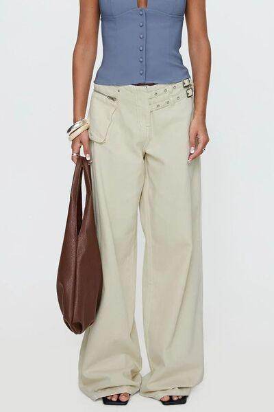 Stylish Wide Leg Jeans with Pockets for Everyday Wear - Selvanelle