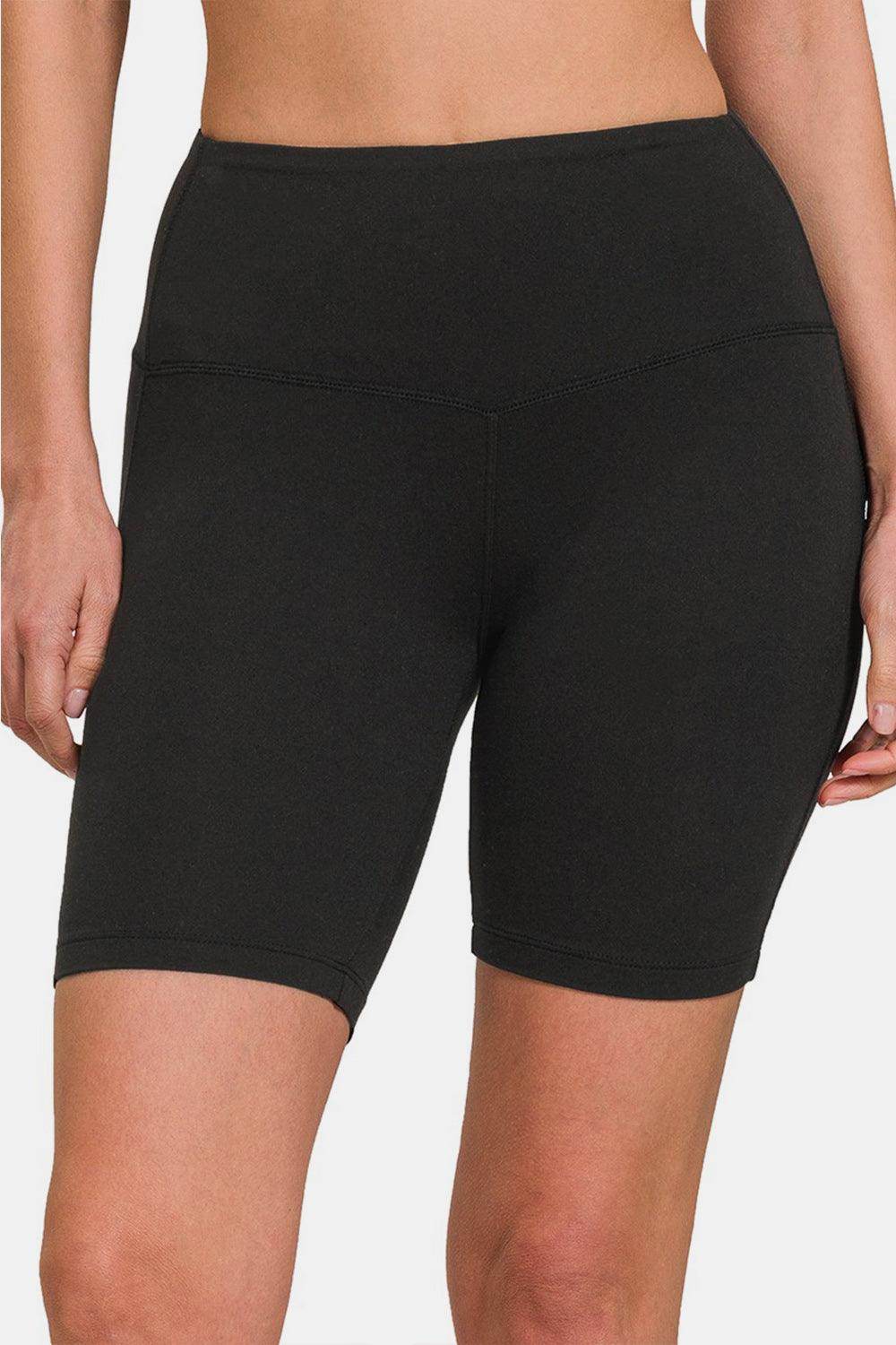 Zenana High Waist Active Shorts for Comfortable Workouts - Selvanelle